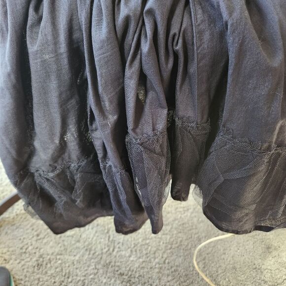 VINTAGE H&M Palm Leaf Print Halter Dress Black and White Flair Skirt fully lined - Picture 11 of 14